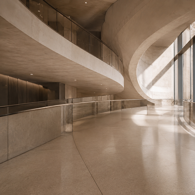 Curved modern architecture
